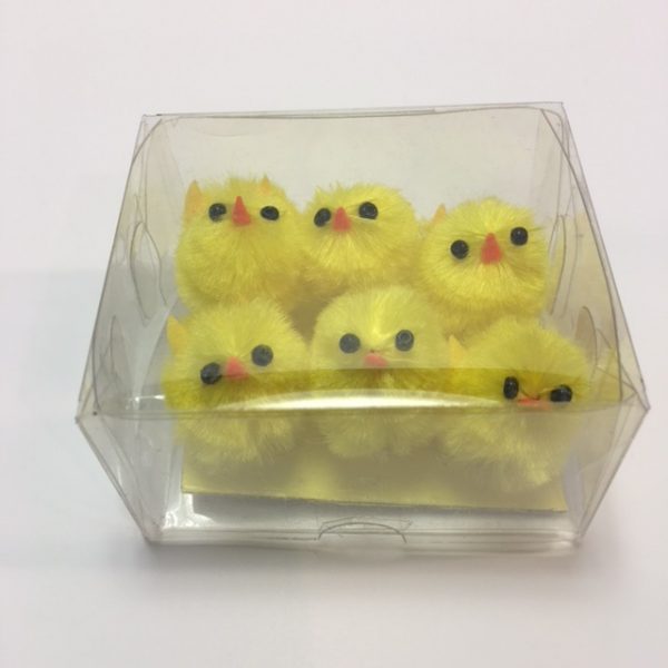 Köp 6 packa chenillekyckling 3.5 cm för festtillbehör | Materialbutiken